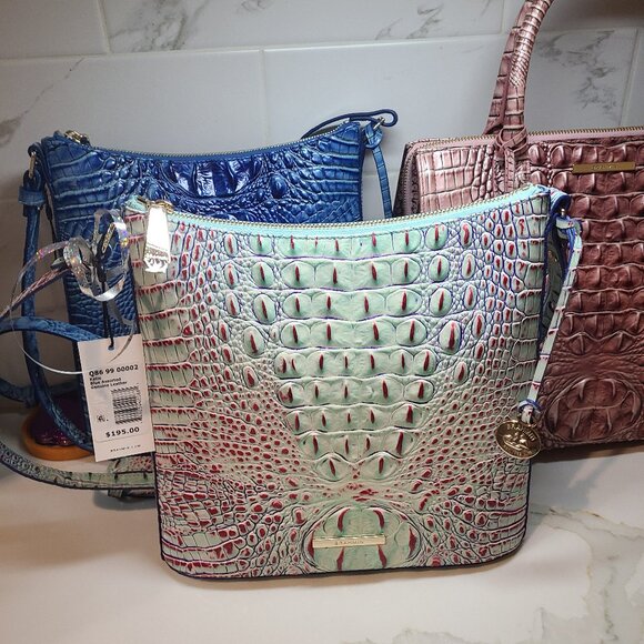 NWT Brahmin Katie Blue Assorted Melbourne Leather crossbody bag - Picture 3 of 7